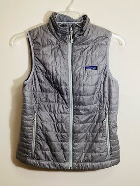 Patagonia Light Gray Quilted Nano Puff Women's M Vest Lightweight